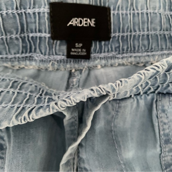 Women's Drawstring Jogger Light Wash Denim Look SMALL - Picture 7 of 9